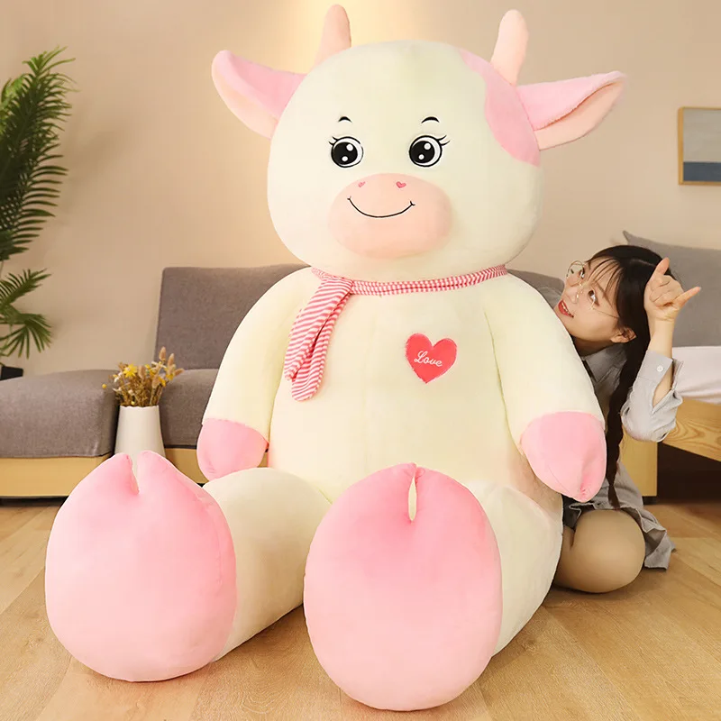 

200cm Dream Cow Plush Toy plush pillow Big soft anime beat plush toy With Zipper Only Cover No Filling kids gift for Christmas