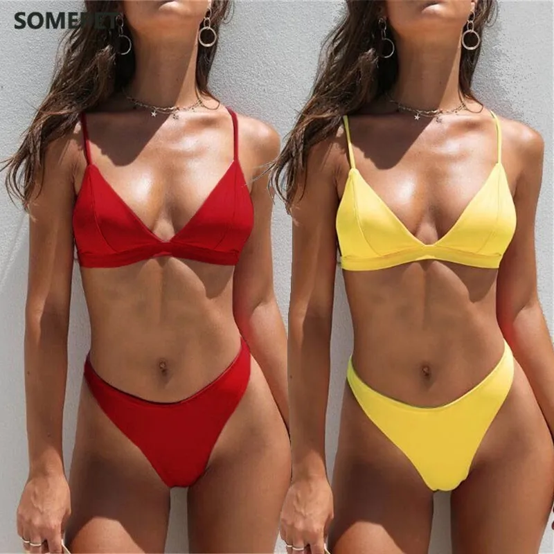 

9Colors 2021 Bikin Swimwear Women Swimsuit Sexy Push Up Micro Brazilian Bikinis Set Swimming Bathing Suit Beachwear beach dress