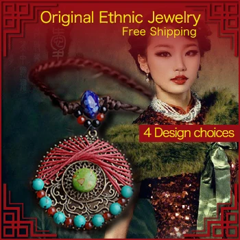 Винтажное ожерелье ручной работы богемное колье с плетением из камня и керамики