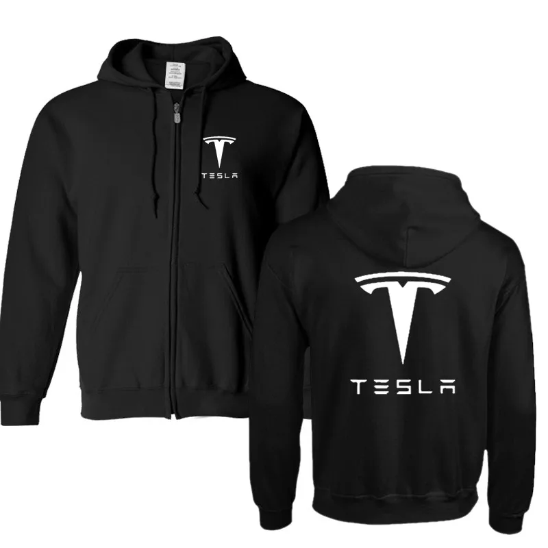 2019 новый бренд Tesla Для мужчин толстовки с длинным рукавом звонка принтом букв