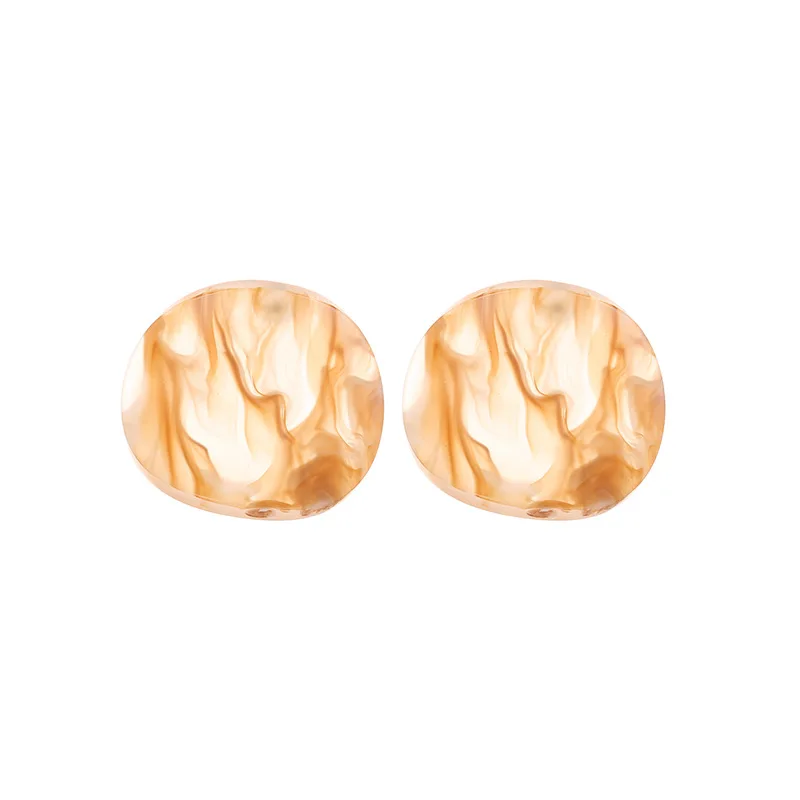 Женские винтажные круглые серьги-пусеты акриловые Модные Разноцветные