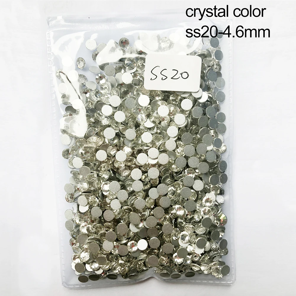 1440PCS SS20 1440 шт стеклянные 3D Стразы для дизайна ногтей драгоценные камни для украшения ногтей хрустальные стразы AB Камни SS3-SS10 - Цвет: 1440PCS SS20