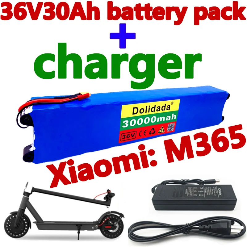 

Аккумуляторная батарея для скутера Xiaomi Mijia M365, 36 в 30 Ач, BMS плата для электроскутера, Xiaomi M365 + зарядное устройство