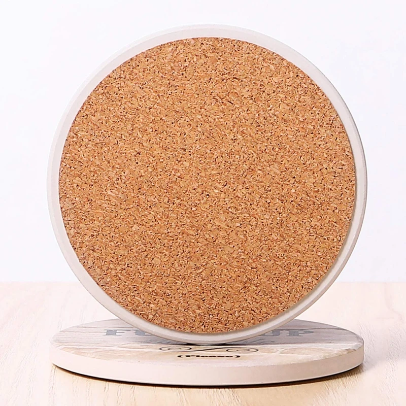 HwHome 4 шт. деревянная керамическая мягкая водная подставка Бытовая личность