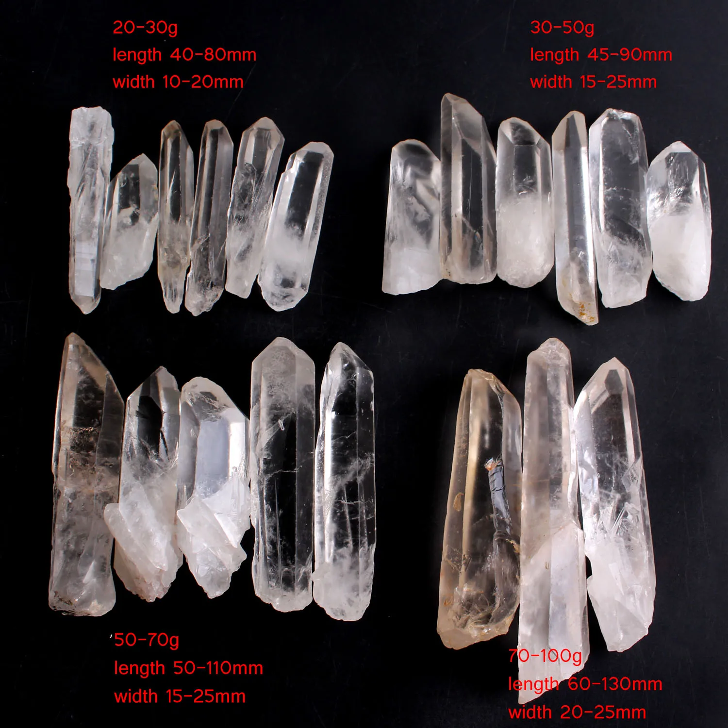 

1PC Large Natural Clear Rock Crystal Quartz Rough Transparent Lemurian Seed Point Wand Stone Mineral Specimen Reiki Healing