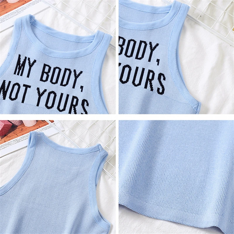 Летняя Новинка жилет без рукавов с надписью GLAUKE дышащий облегающий пупок