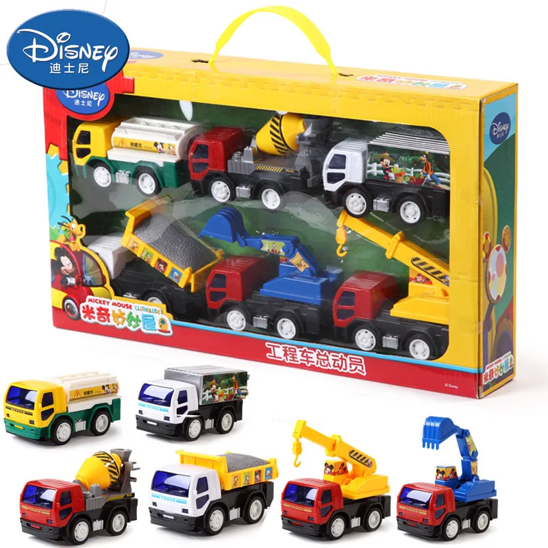 

Набор оригинальных игрушечных машинок Disney, маленькая модель автомобиля, Инженерная техника, экскаватор, рождественский подарок для детей