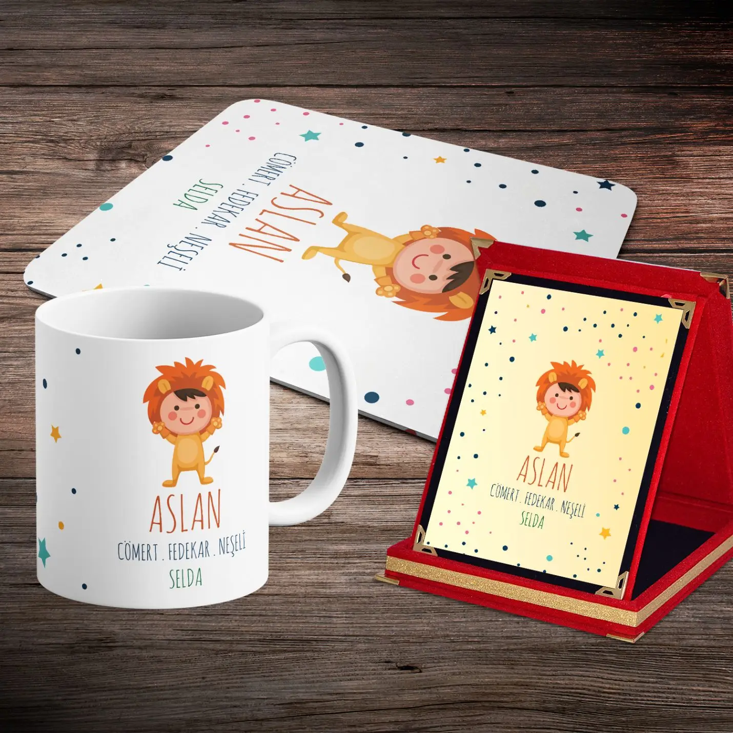 

Personalized Zodiac Themed Gift Set-Lion