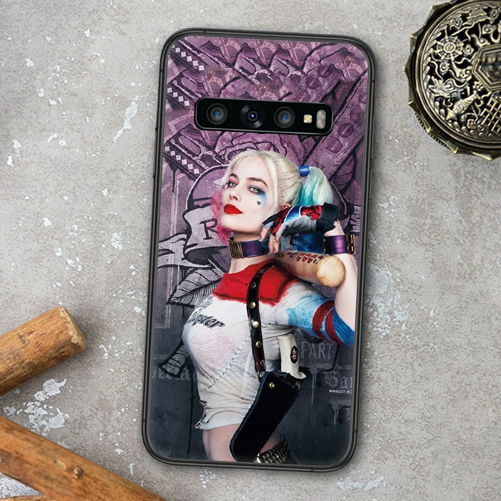 

Harley Villain Quinn Phone Case For Samsung Galaxy Note S 8 9 10 20 Plus E Lite Uitra black Funda Tpu Cell Soft Cover Painting