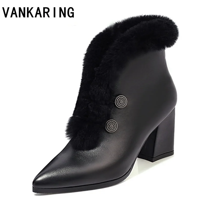 

Женские ботинки без застежек, короткие ботинки из искусственного меха, водонепроницаемые, Осень-зима