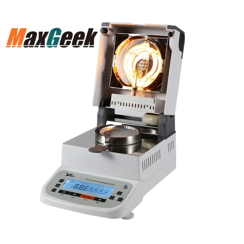 Maxgeek 0.005-120g Moisture Analyzer 400W 220V with LCD Screen for Food Grains Industrial Use LGD-110A | Инструменты