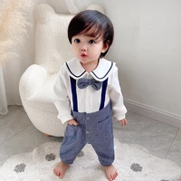 newborn jumpsuit infant long sleeve overalls boys formal romper 2021 autumn babies cotton bodysuit baby birthday clothes outfits