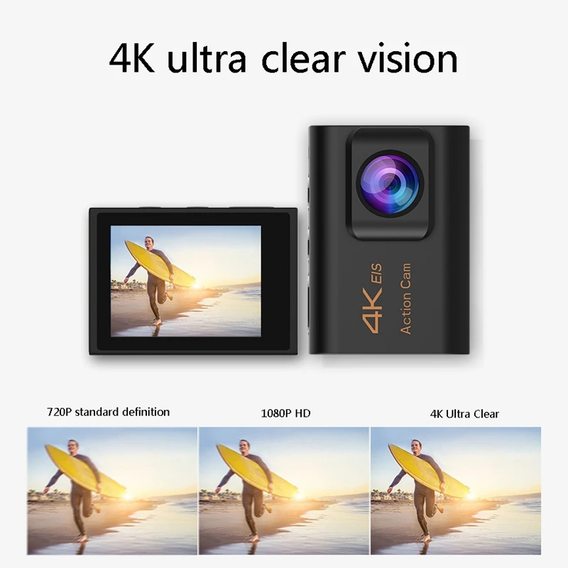 EIS 3 Axis Смарт Камера Wi Fi пульт для Управление антенна 4K экшн 20MP 2in ЖК дисплей