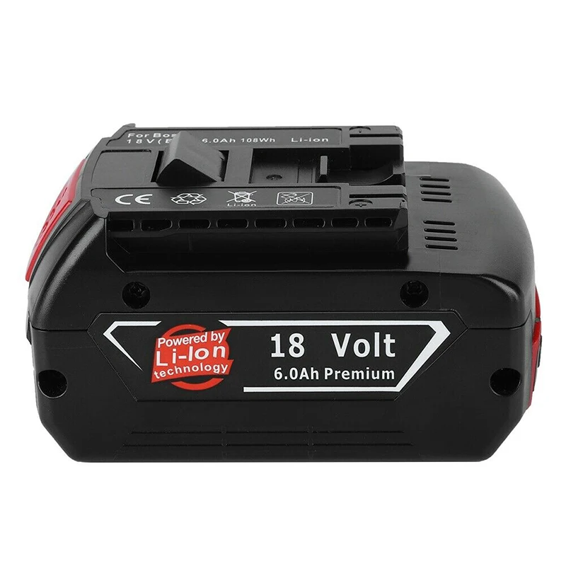 

18V 6000mah Rechargeable Battery For Bosch 18V Battery Backup 6.0A Portable Replacement For Bosch BAT609 Indicator light