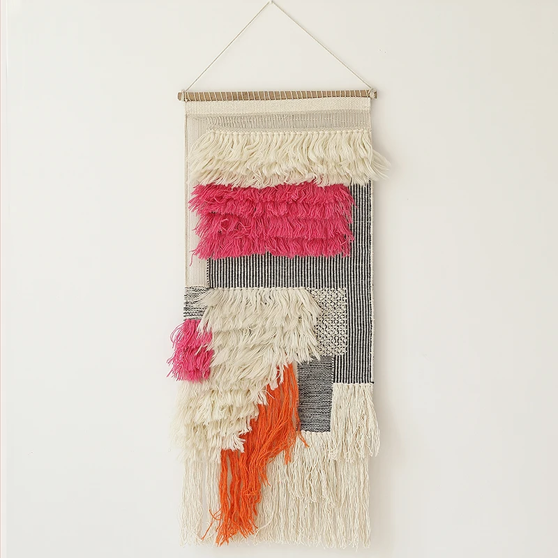 Ins бахрома скандинавский ручной тканый настенный гобелен кисточка для