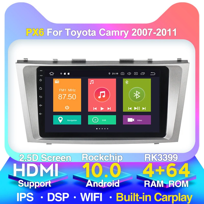 Для Toyota Camry 07-11 модифицированный Android большой экран центральное управление