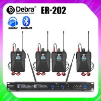newdebra er 202 professional uhf in ear monitor wireless system with multiple transmitter for small concerts and home theater