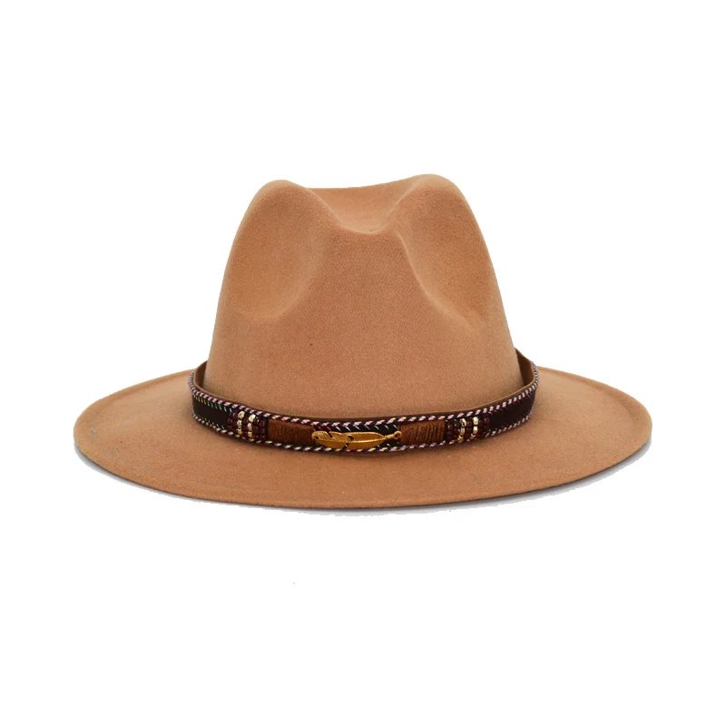 Hot Sale Women's Spring And Autumn Faux Wool Hat Top Jazz Hat Men's Fashion Top Hat F4