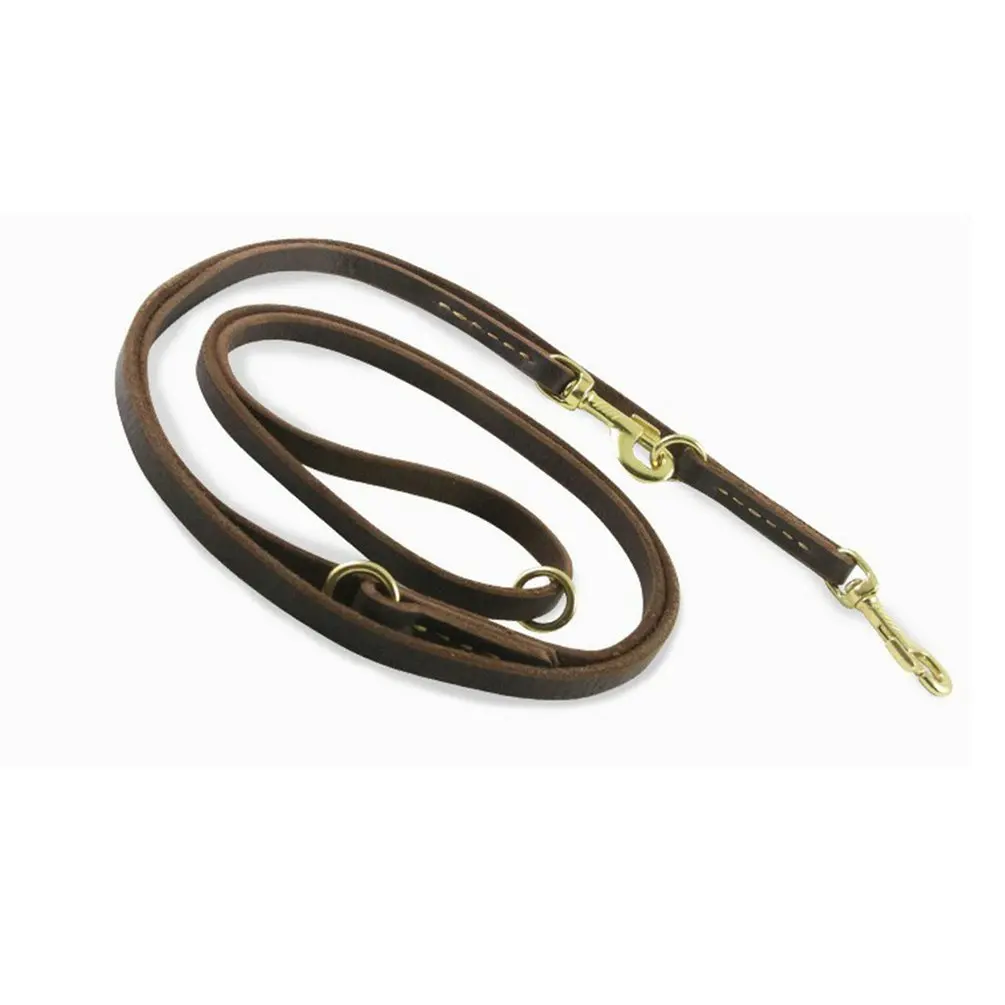 

2.5m Leather Dog Lead Durable Pet Collar Traction Lead Rope Multiple Adjustable Tear-Resistant Waterproof Leash Pet Supplies