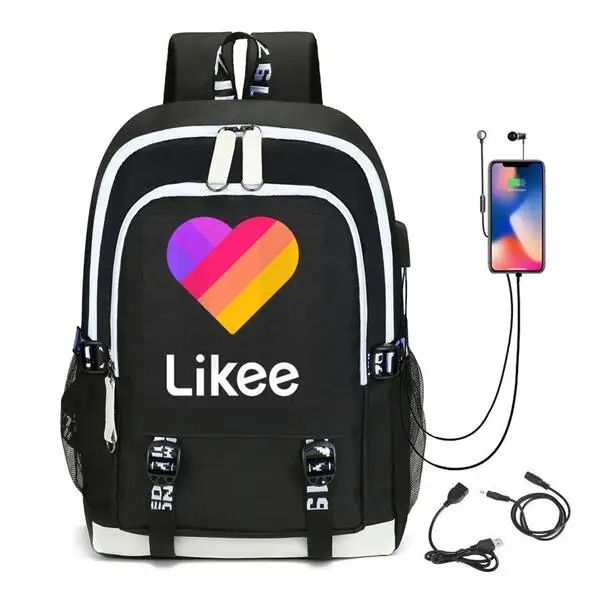 Рюкзак Likee для путешествий с Usb зарядкой сумка ноутбука LIKEE 1 (как видео) школьные