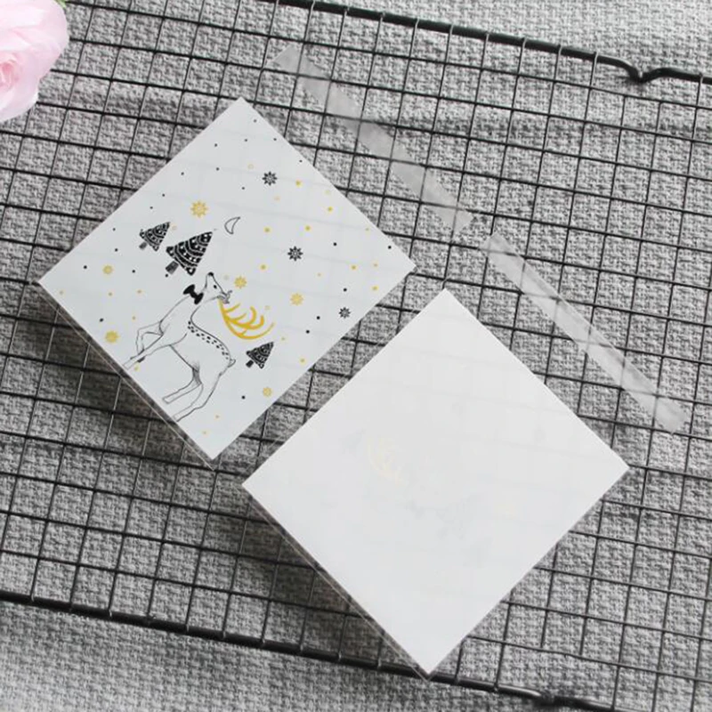 Мультяшный олень медведь упаковка конфеты печенья сумки для сладостей свадебный