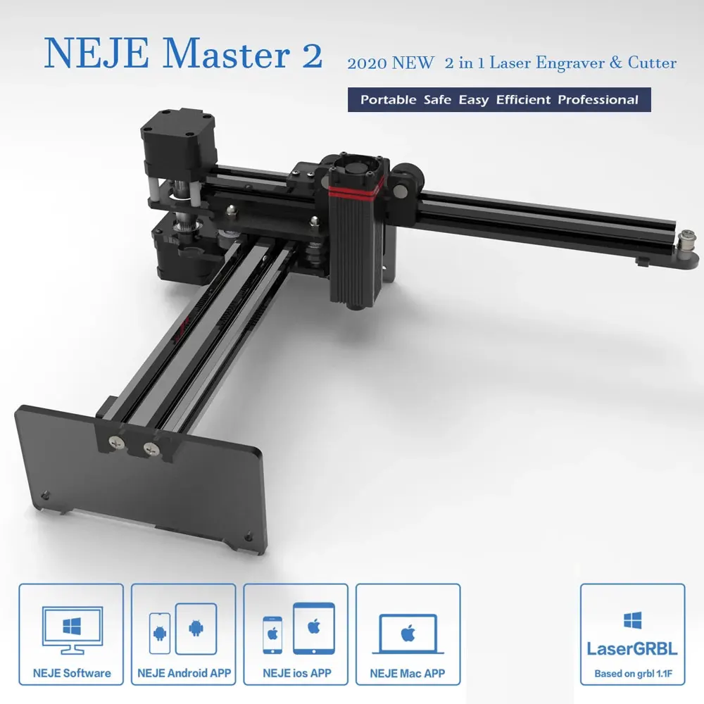 

NEJE Master 2 Plus 7W 20W Desktop Laser Engraver Cutter Laser Engraving Cutting Machine Laser Printer Laser CNC Router 17*17cm