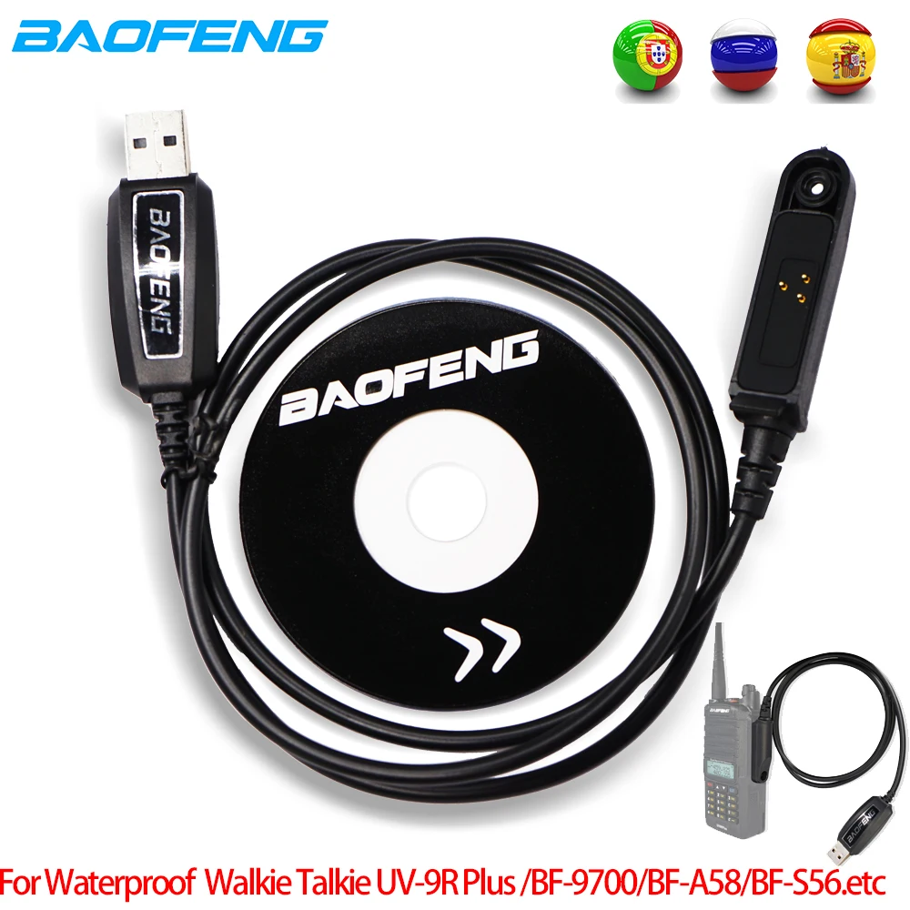 Оригинальный USB кабель для программирования и передачи данных Baofeng UV9R Plus|Рации| |