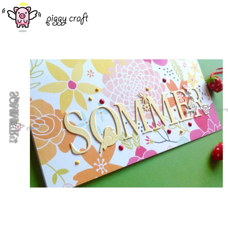 Металлические Вырубные штампы форма для летних букв украшение скрапбукинга