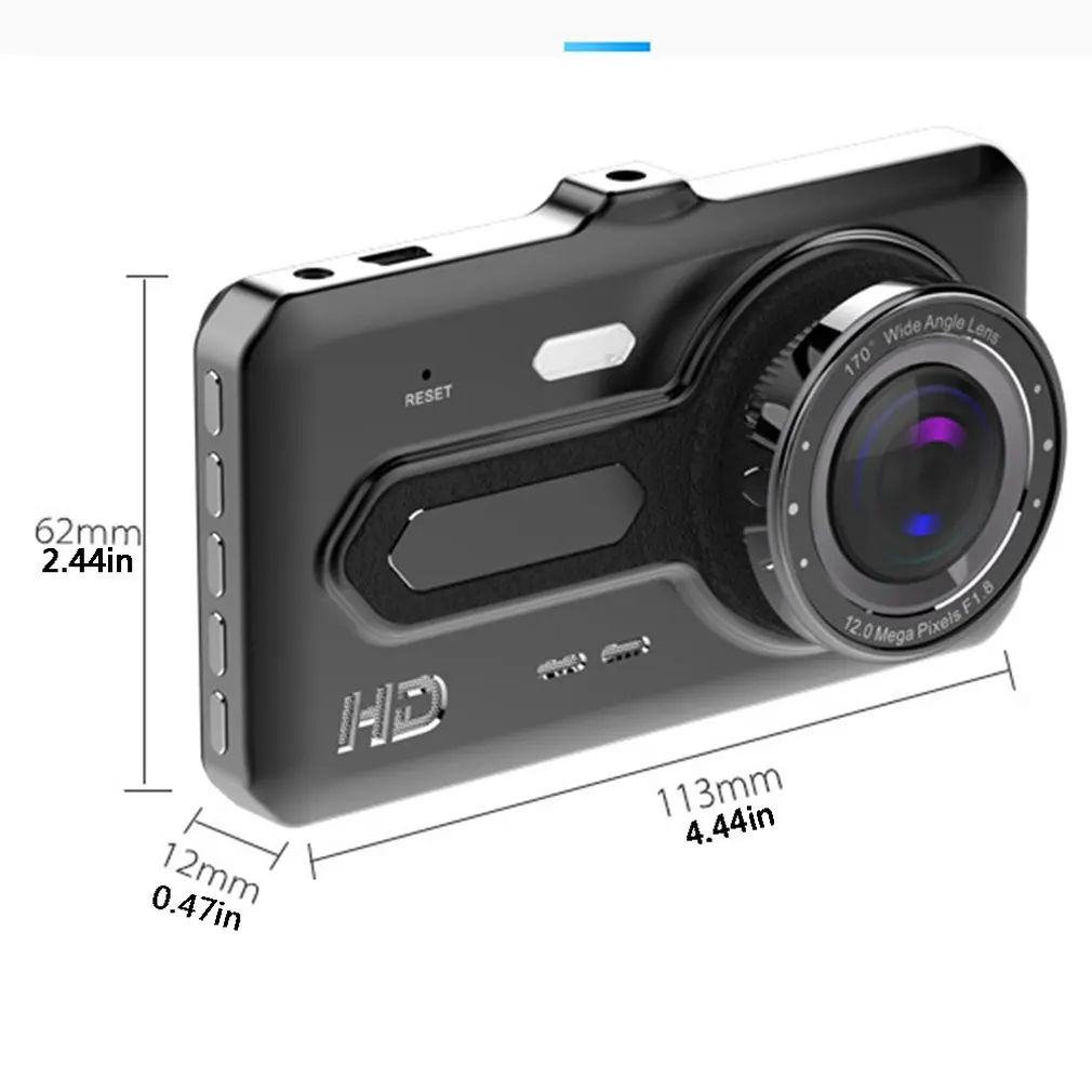 

1080p Reverse Image IPS Screen 4-Inch Dual Lens Tachograph Driving Recorder Motion Detection Night Vision G-Sensor