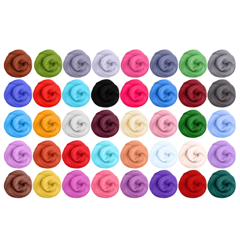 Набор инструментов для валяния сделай сам из войлока 40 цветов набор шерсти и