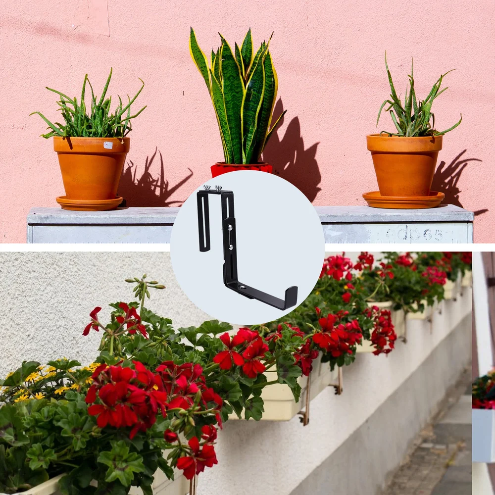

2Pcs Iron Bracket for Holding Planters Flower Pots Balcony Decor DIY Accessories