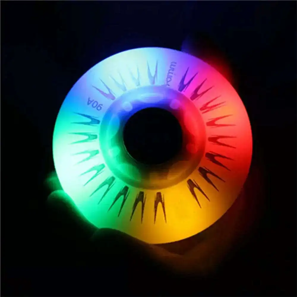 

2pcs Outdoor LED Light Inline Sliding Flash PU Roller Wheels 80mm Inline Skating Flashing Wheel Rollerblade Durable