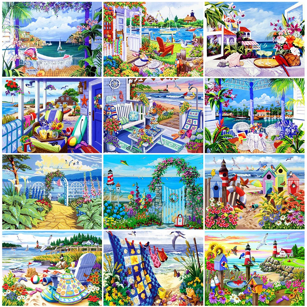 

EverShine полная площадь алмазная вышивка море картина из страз алмазная мозаика дом вышивка крестиком живопись пейзаж искусство стены