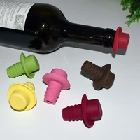 creative topper wine bottle stopper champagne beer bottle cap silicone stopper with thread bar tool sealer kitchen accessories