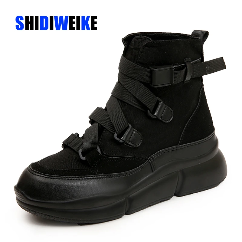 2019 Модные женские ботильоны Демисезонный из ткани с пряжкой женская обувь на