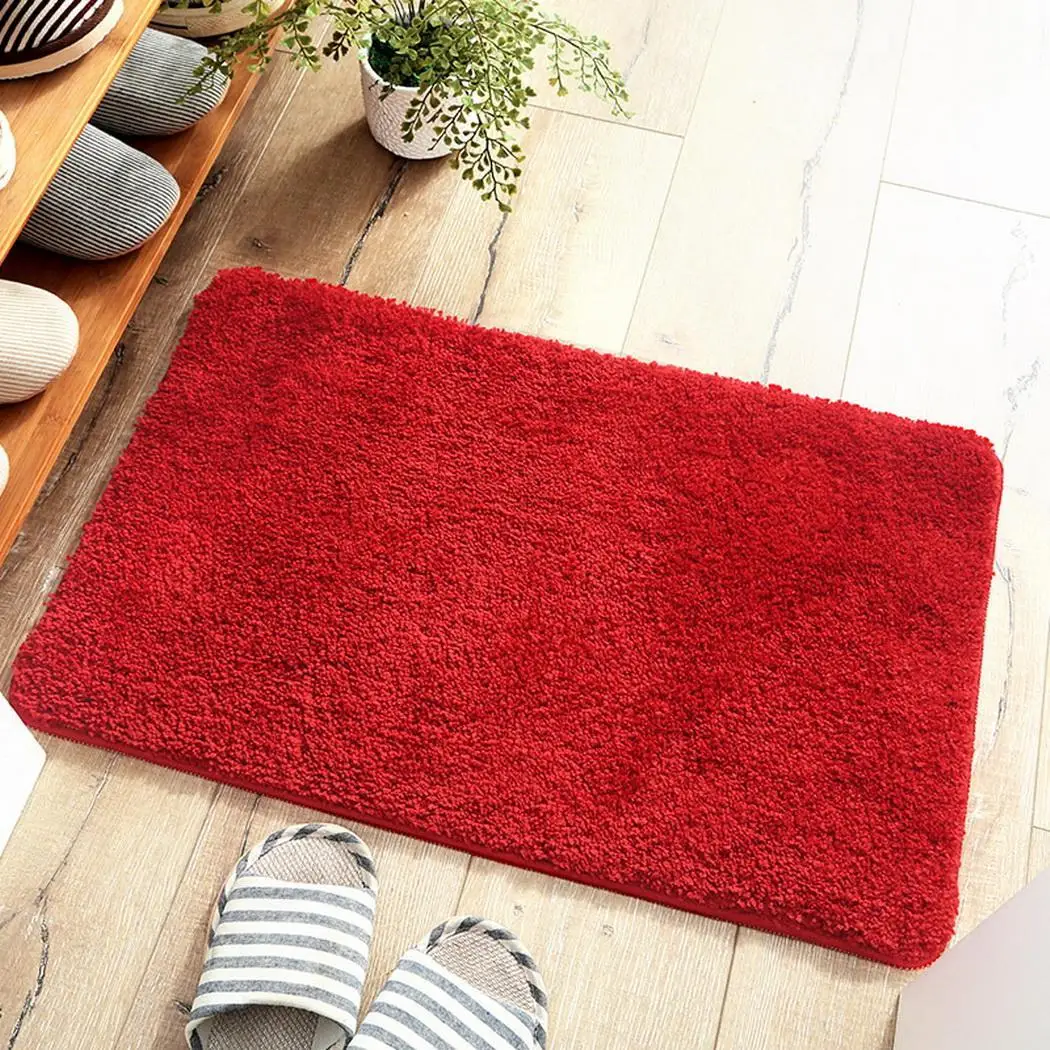 Soft Floor Mat Home Door Rug Non-slip Kitchen Modern Solid Bathroom Rectangle Plush | Дом и сад