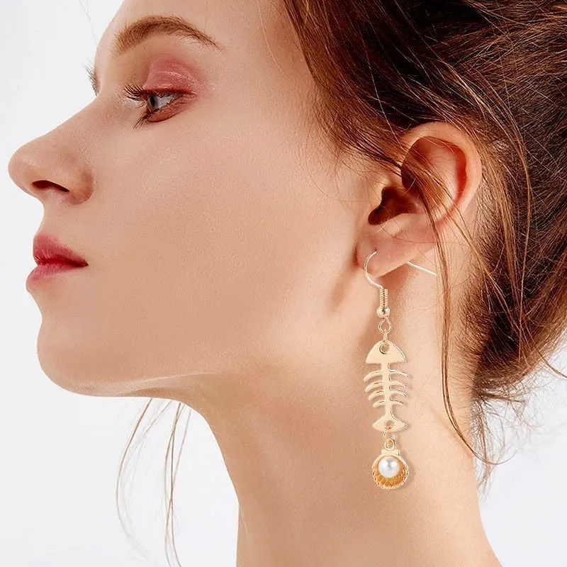 Women Trendy Design Korean Drop Earrings Fashion Gift For Lover Beach Earrings Female Women Handmade Wedding Jewelry
