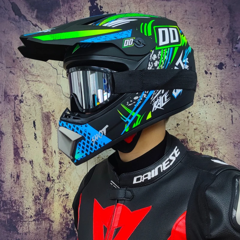 Мужской женский мотоциклетный шлем для мотокросса ATV Мотокросс MTB DH гоночный