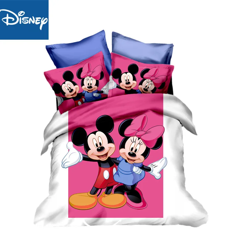 

Комплект постельного белья «Микки Маус», 1 размер, пододеяльники для детей, украшение для кровати, королевский комплект из 3 предметов, мульт...