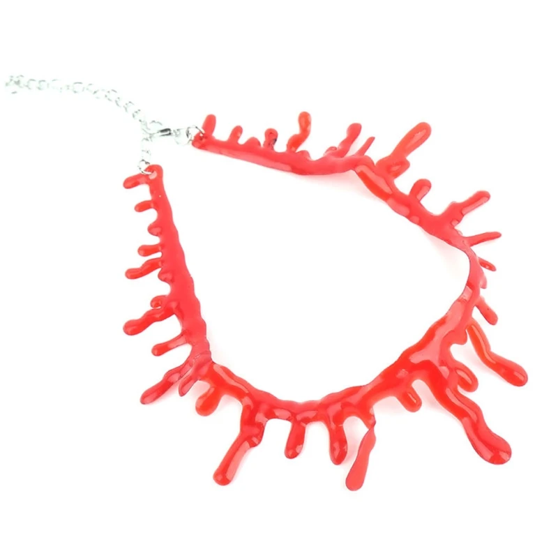 Хэллоуин ожерелье Красное стекание крови ужас моделирование чокер для Хэллоуина