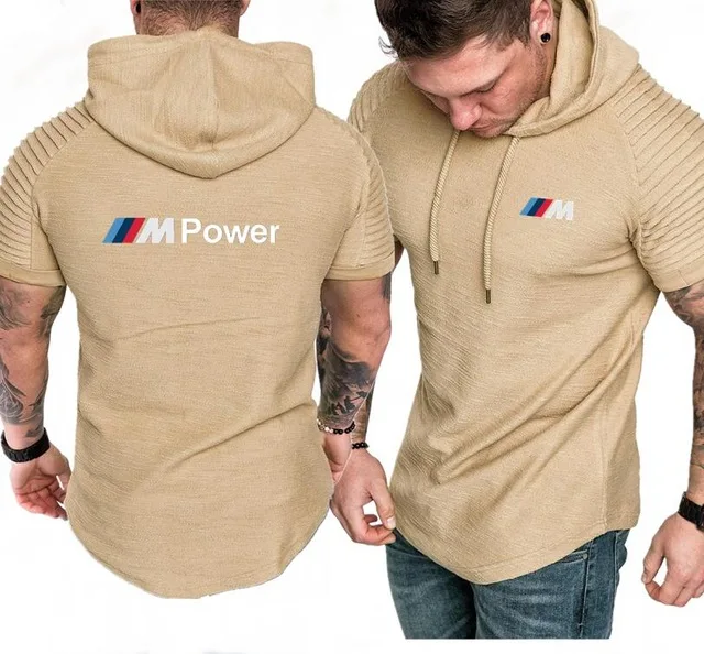 Short Sleeve Hoodies Men Casual Thin Hoodie hip hop Tracksuit Hoody Motorsport Shifter M Power Hooded Sweatshirts Summer Shirt H |