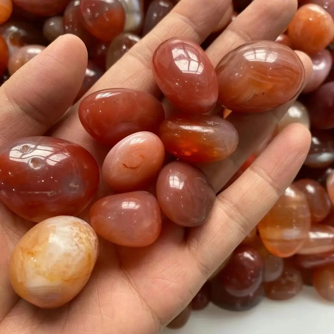 

1000g Natural red agate quartz crystal and healing stone gravel specimen Reiki Tumbling agate gem home Aquarium ornament gift