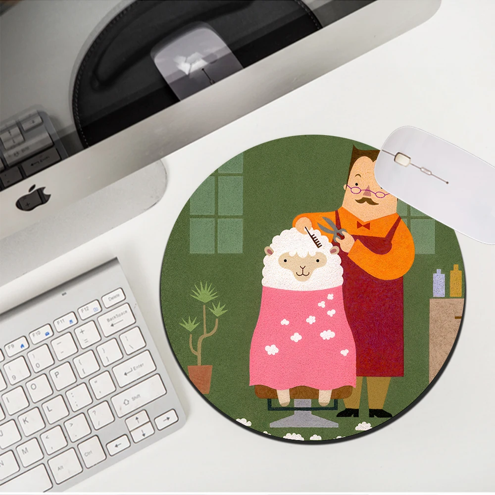 

MRGLZY 20X20/22X22CM Drop Shipping Kawaii Funny Mouse Pad PC Gaming Accessories Cute Sheep Small MousePads Rugs Rubber Desk Mat