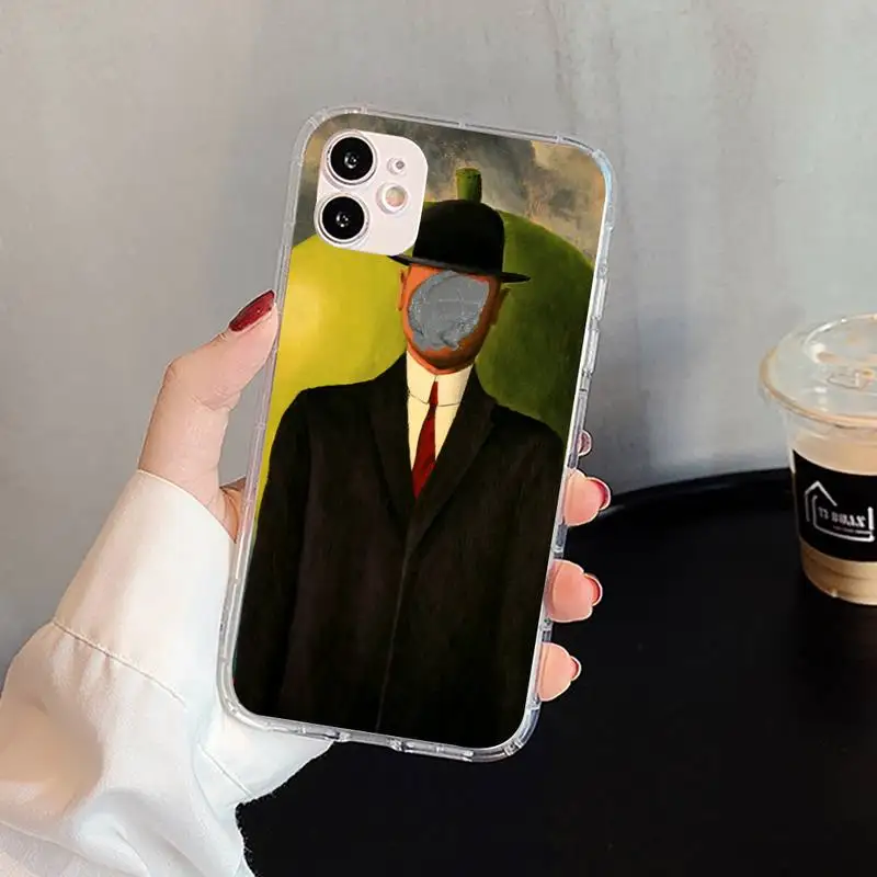 

Rene Magritte Paul Klee Phone Case For iphone 5s 6 7 8 11 12 plus xsmax xr pro mini se Transparent Cover Fundas Coque
