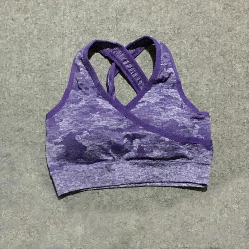 purple 1 camo bra 2 шт. Камуфляжный фитнес-набор VIP - Цвет: purple 1 camo bra