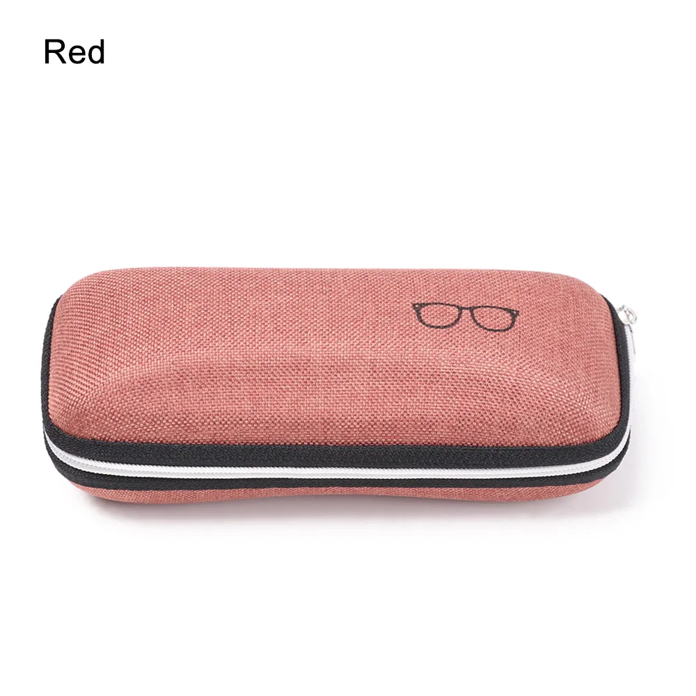 red Новые модные популярные солнцезащитные очки, коробка для очков с узором, коробка для очков на молнии, простой стиль, портативная защитная коробка для очков EVA - Цвет: red