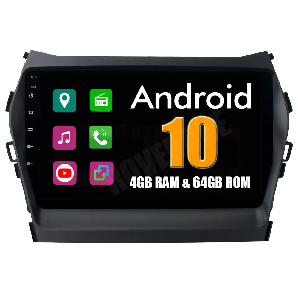 RoverOne Android 10 Автомобильная Мультимедийная система для Hyundai Santa Fe Santafe IX45 Радио