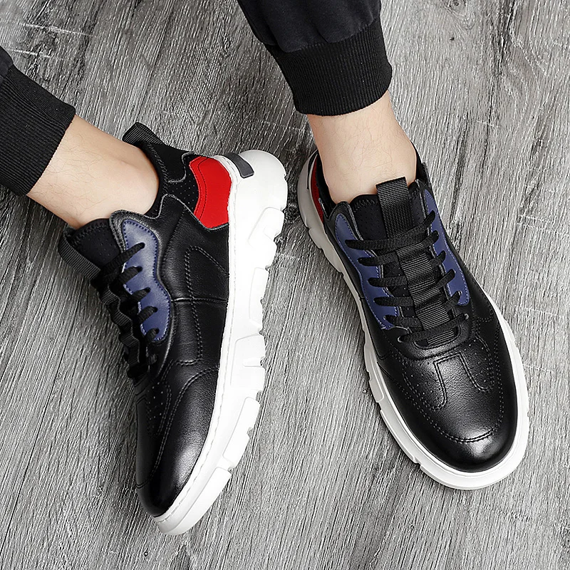 

Streetwear Slides Men Fashion Men's Sneakers Mens Shoes Man Casual For Men Streetwear Leisure Italian Stylish Trend Leather