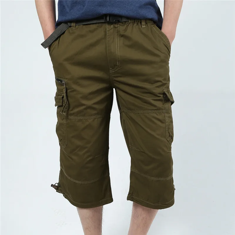 Мужские мешковатые шорты карго с несколькими карманами летние прямые бриджи