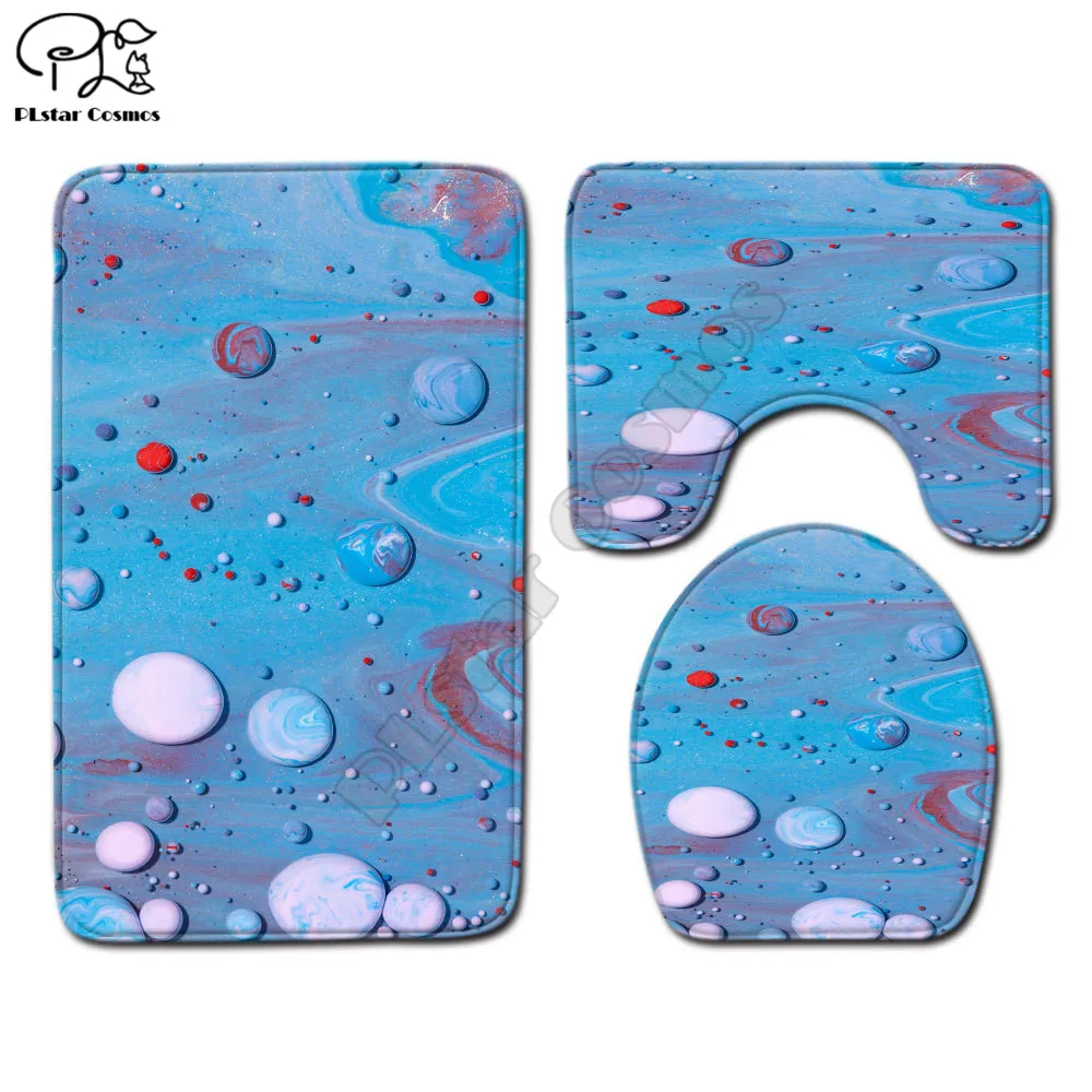 Радужный вихревой рисунок Забавный 3D Печатный коврик для ванной комнаты с